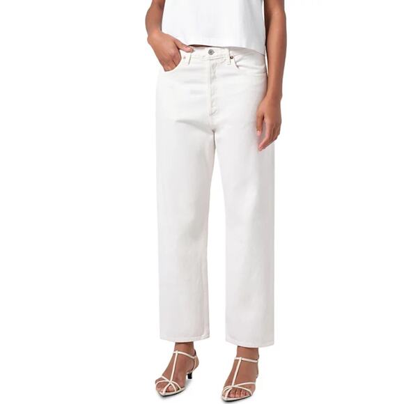 AGOLDE WOMENS SIZE 26 90'S JEAN MID RISE STRAIGHT RELAXED IN FORTUNE COOKIE NEW - Picture 1 of 14